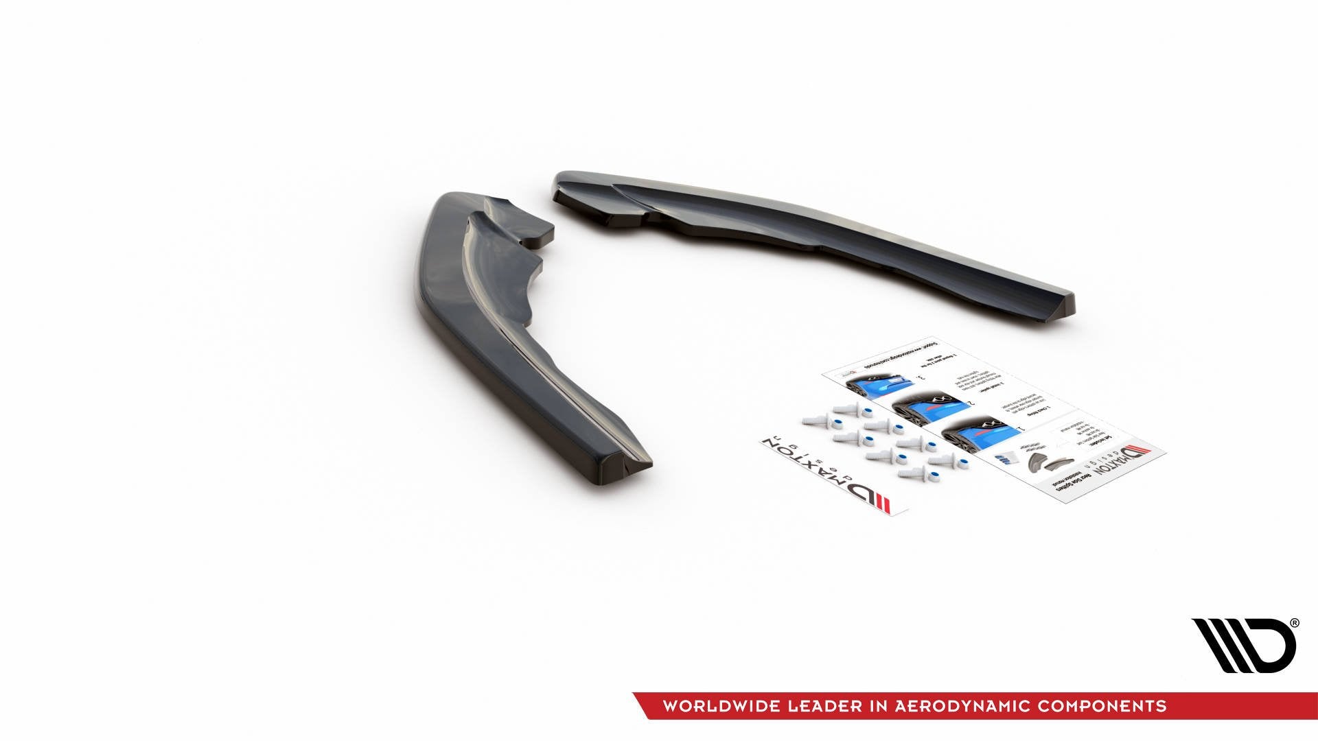 Heck Ansatz Flaps Diffusor V.2 für BMW M2 F87 schwarz Hochglanz