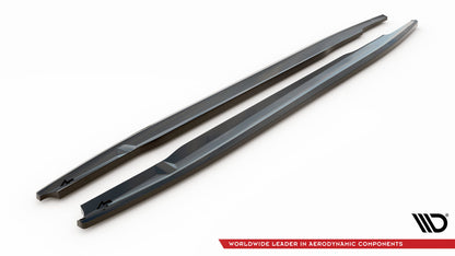 Seitenschweller Ansatz für Mercedes-Benz C AMG-Line / 43 AMG W206 schwarz Hochglanz