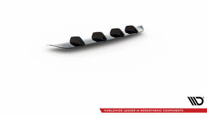 Diffusor Heck Ansatz für Ford Mustang Mk5 Facelift schwarz Hochglanz