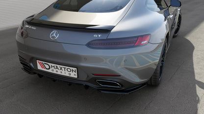 Diffusor Heck Ansatz für Mercedes-AMG GT / GT S C190 Facelift schwarz Hochglanz