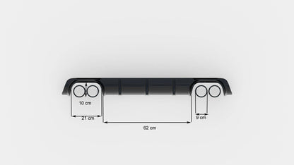 Diffusor Heck Ansatz für BMW M5  / 5 M-Paket E39 schwarz Hochglanz