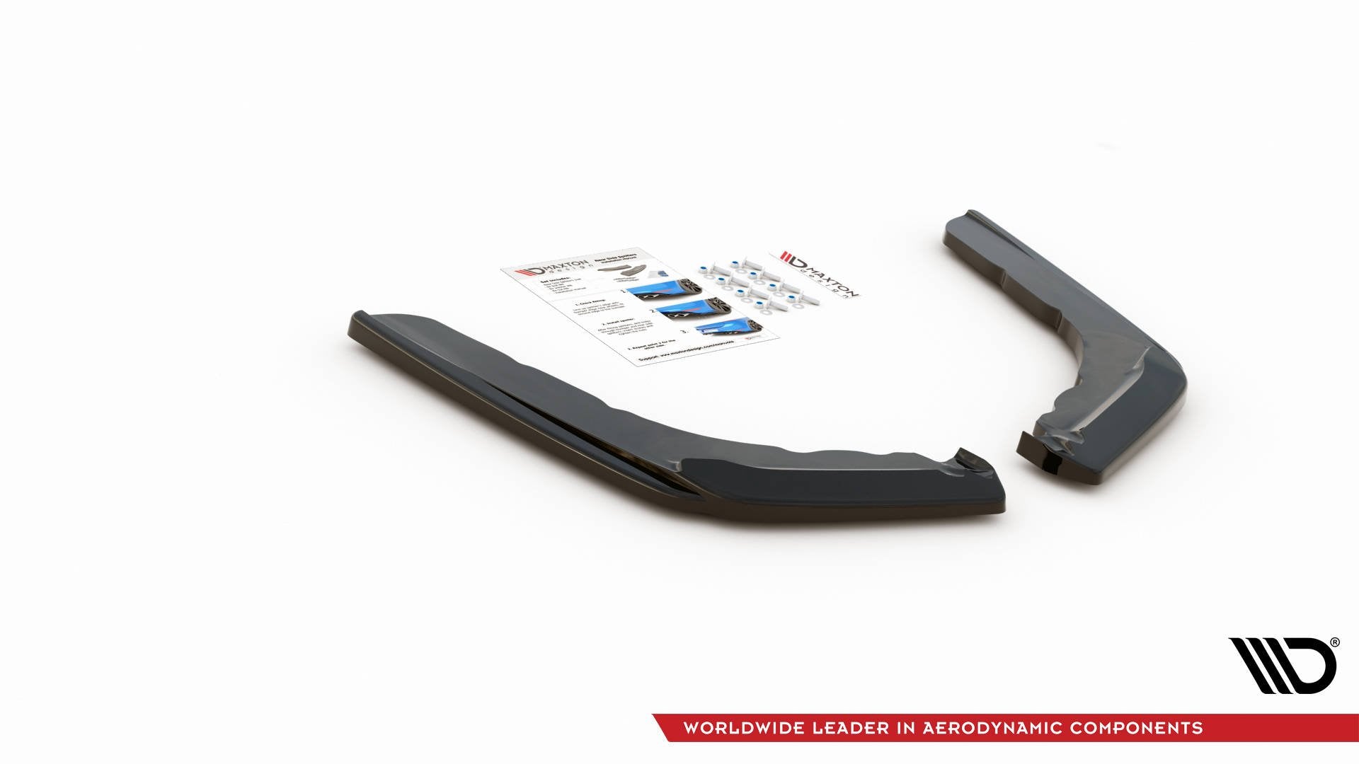 Heck Ansatz Flaps Diffusor V.2 für BMW M4 F82 schwarz Hochglanz