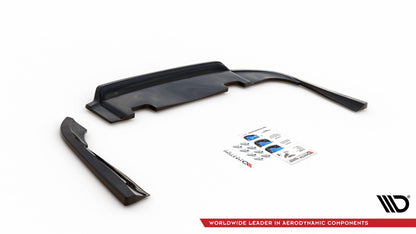 Mittlerer Cup Diffusor DTM Look Heck Ansatz für V.1 Volvo V90 Mk2 schwarz Hochglanz