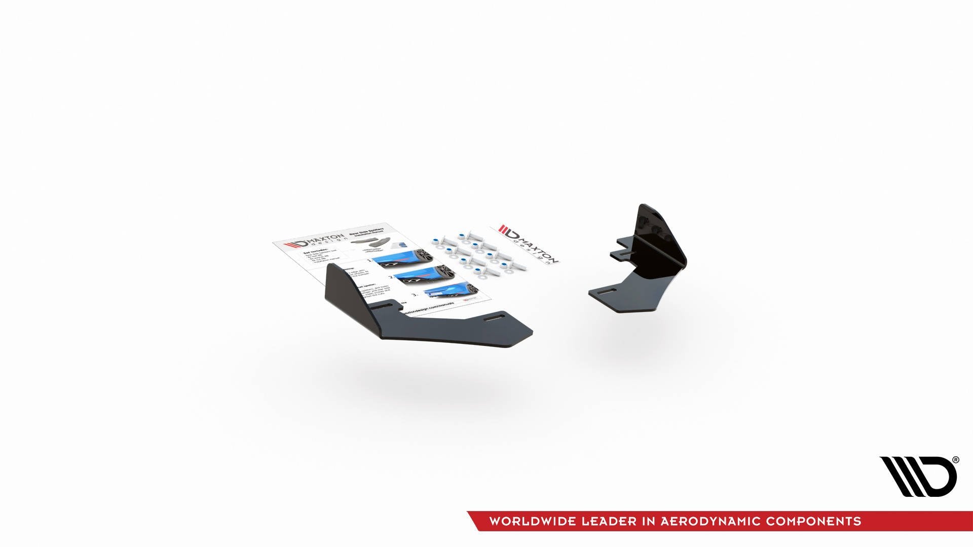 Hintere Seiten Flaps für VW Polo GTI Mk6 schwarz Hochglanz