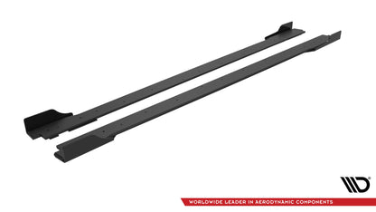 Street Pro Seitenschweller Ansatz + Flaps für Hyundai Veloster N Mk2 schwarz Hochglanz