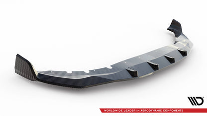 Prepreg Carbon Fiber Front Ansatz für + ABS Diffusor BMW 7 M-Paket G11 Facelift schwarz Hochglanz