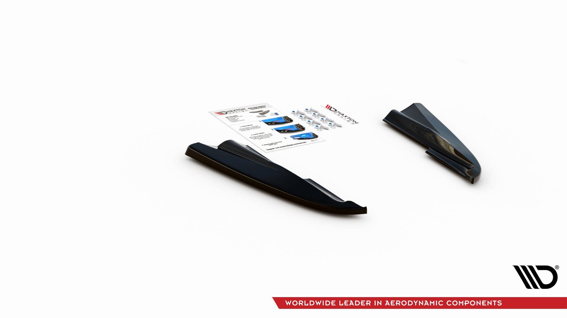 Heck Ansatz Flaps Diffusor für Volvo S60 R-Design Mk2 Facelift schwarz Hochglanz