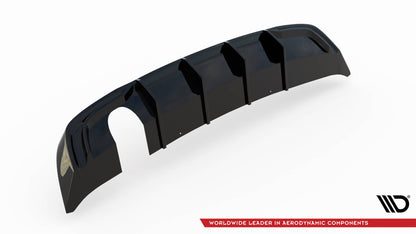 Diffusor Heck Ansatz für Audi A3 Sportback 8V Facelift (Einzelauspuff li.rohr)