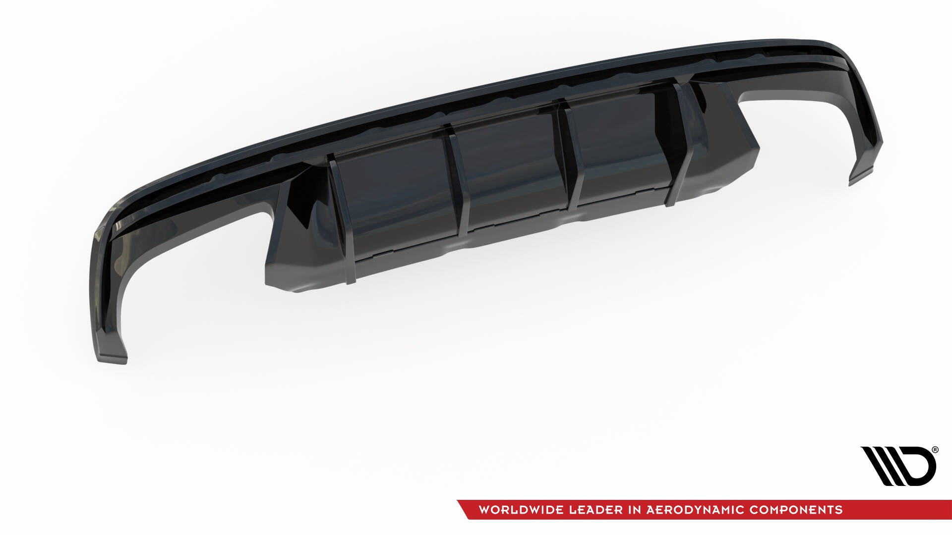 Diffusor Heck Ansatz für Skoda Octavia RS Liftback / Combi Mk4 Facelift schwarz Hochglanz