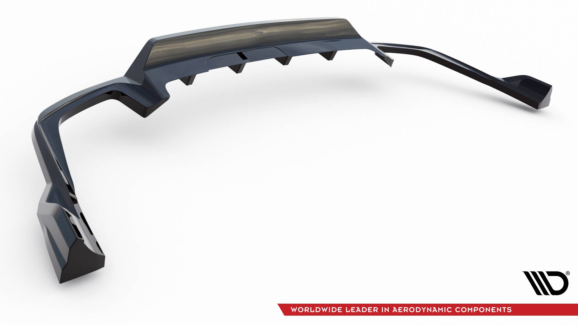 Mittlerer Cup Diffusor DTM Look Heck Ansatz für Volvo XC60 R-Design Mk2 Facelift schwarz Hochglanz