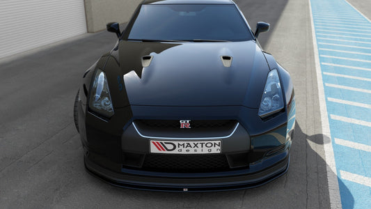 Front Ansatz V.2 für NISSAN GT-R vor Facelift COUPE (R35-SERIES) schwarz Hochglanz