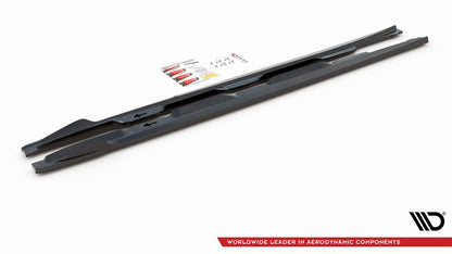 Seitenschweller Ansatz für Lexus IS F Mk2 schwarz Hochglanz