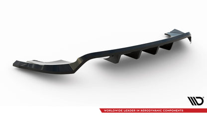 Mittlerer Cup Diffusor DTM Look Heck Ansatz für Audi Q3 S-line 8U schwarz Hochglanz