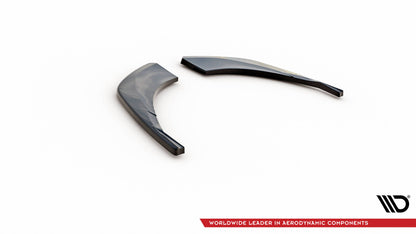Heck Ansatz Flaps Diffusor für Audi Q8 S-line Mk1 schwarz Hochglanz