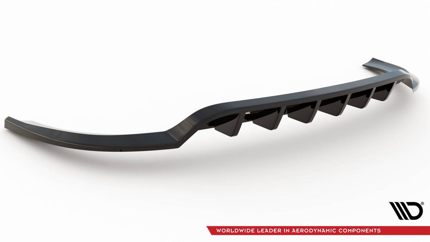 Mittlerer Cup Diffusor DTM Look Heck Ansatz für Hyundai ix35 Mk1 schwarz Hochglanz
