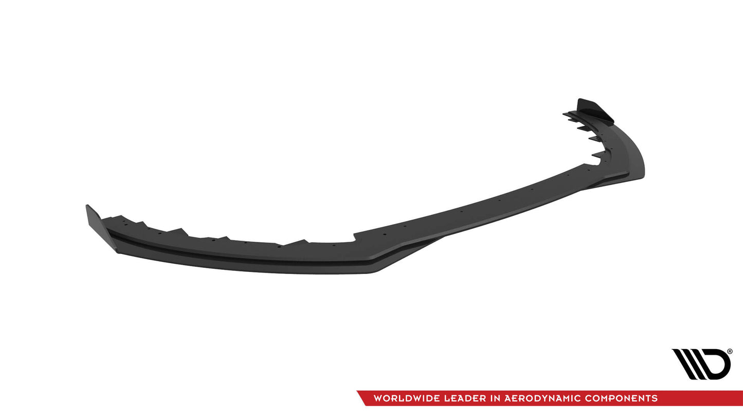Street Pro Front Ansatz + Flaps für Ford Focus ST Mk3 Facelift schwarz Hochglanz