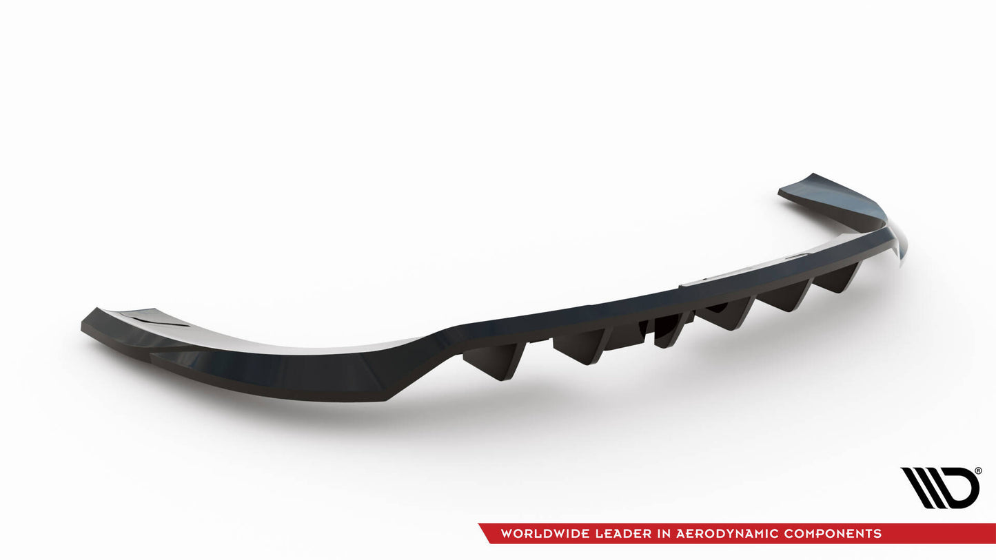 Mittlerer Cup Diffusor DTM Look Heck Ansatz für Jeep Grand Cherokee Trailhawk Mk5 schwarz Hochglanz