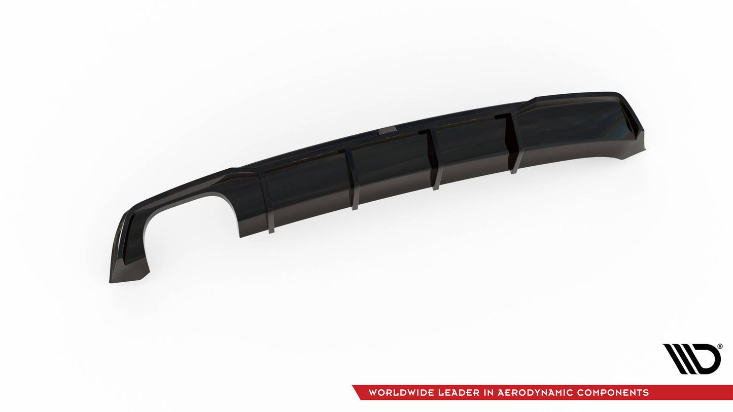 Diffusor Heck Ansatz für Seat Leon FR Sportstourer Mk3 schwarz Hochglanz