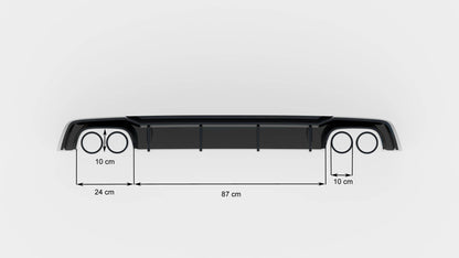 Diffusor Heck Ansatz für Audi S5 F5 Coupe / Sportback schwarz Hochglanz