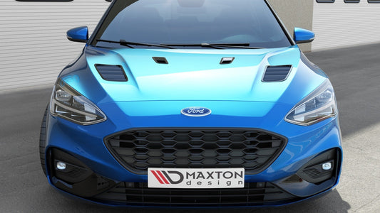 Motorhauben Luftschlitze Ford Focus ST-Line / ST Mk4 (Klein) schwarz Hochglanz