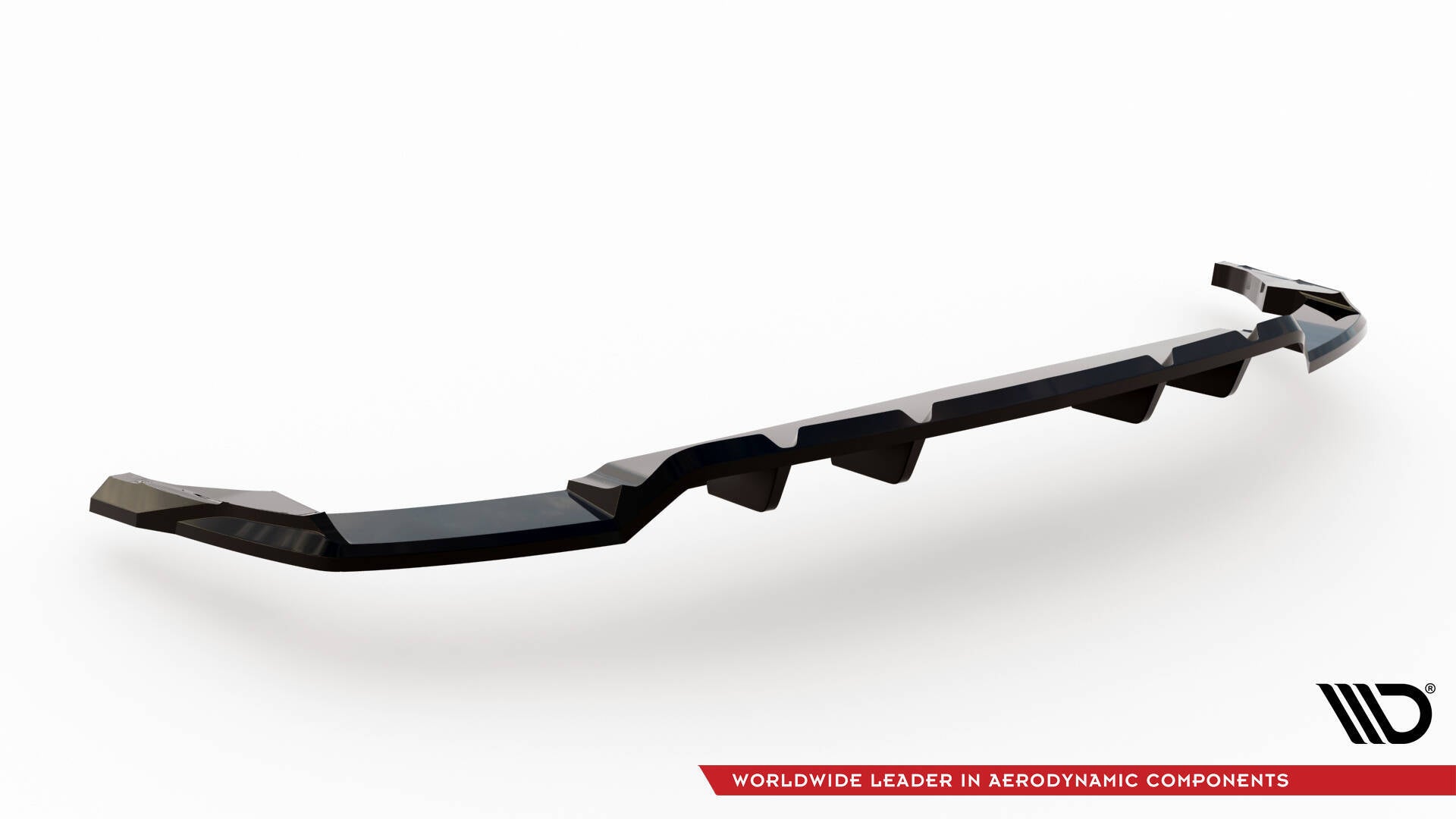 Mittlerer Cup Diffusor DTM Look Heck Ansatz V.2 für Audi SQ8 / Q8 S-Line Mk1 Facelift schwarz Hochglanz