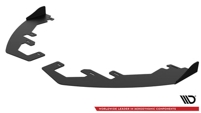 Street Pro Front Ansatz für + Front Stoßstangen Racing Flaps passend für Ford Fiesta Mk8 ST / ST-Line schwarz Hochglanz