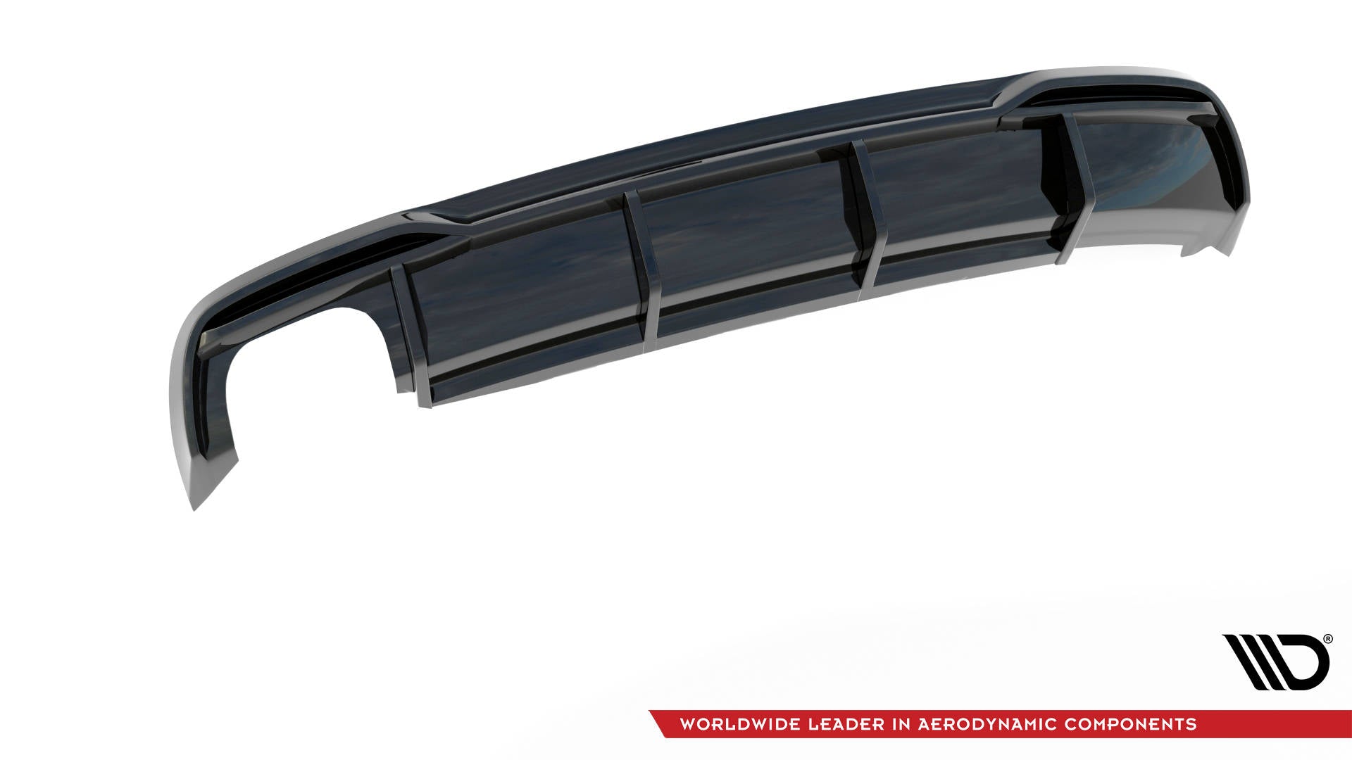 Diffusor Heck Ansatz für Audi A5 8T Facelift (Doppelauspuff li.)