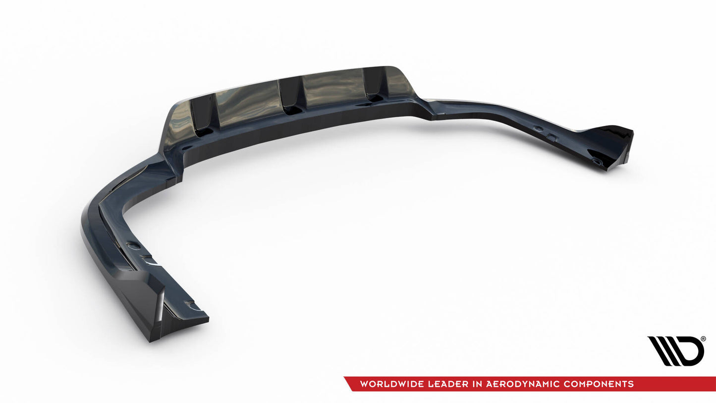 Mittlerer Cup Diffusor DTM Look Heck Ansatz V.2 für BMW X6 M-Paket G06 Facelift schwarz Hochglanz