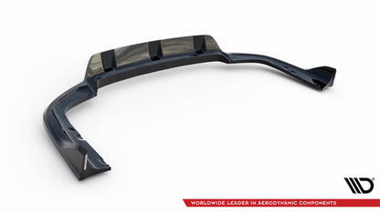 Mittlerer Cup Diffusor DTM Look Heck Ansatz V.2 für BMW X6 M-Paket G06 Facelift schwarz Hochglanz