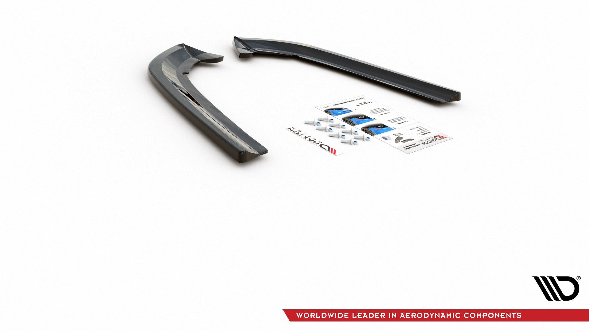Heck Ansatz Flaps Diffusor für Ford Mondeo Vignale Mk5 Facelift schwarz Hochglanz