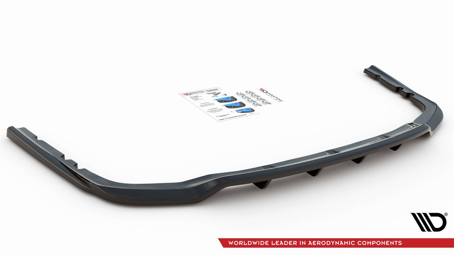 Mittlerer Diffusor Heck Ansatz DTM Look für BMW X7 M G07 schwarz matt