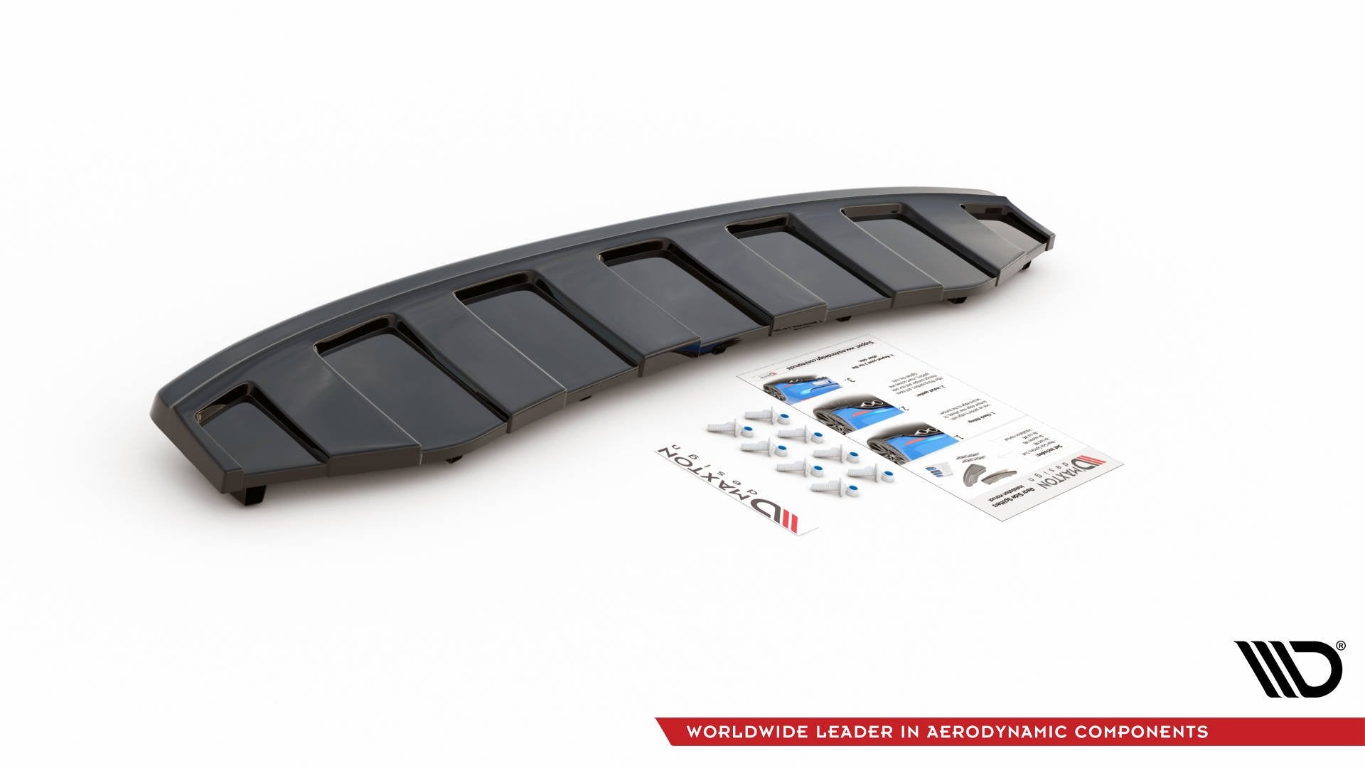 Heckansatz AUDI A6 C7 S-LINE AVANT AUSPUFF 2X1 im DTM LOOK schwarz Hochglanz