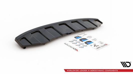 Heckansatz AUDI A6 C7 S-LINE AVANT AUSPUFF 2X1 im DTM LOOK schwarz Hochglanz