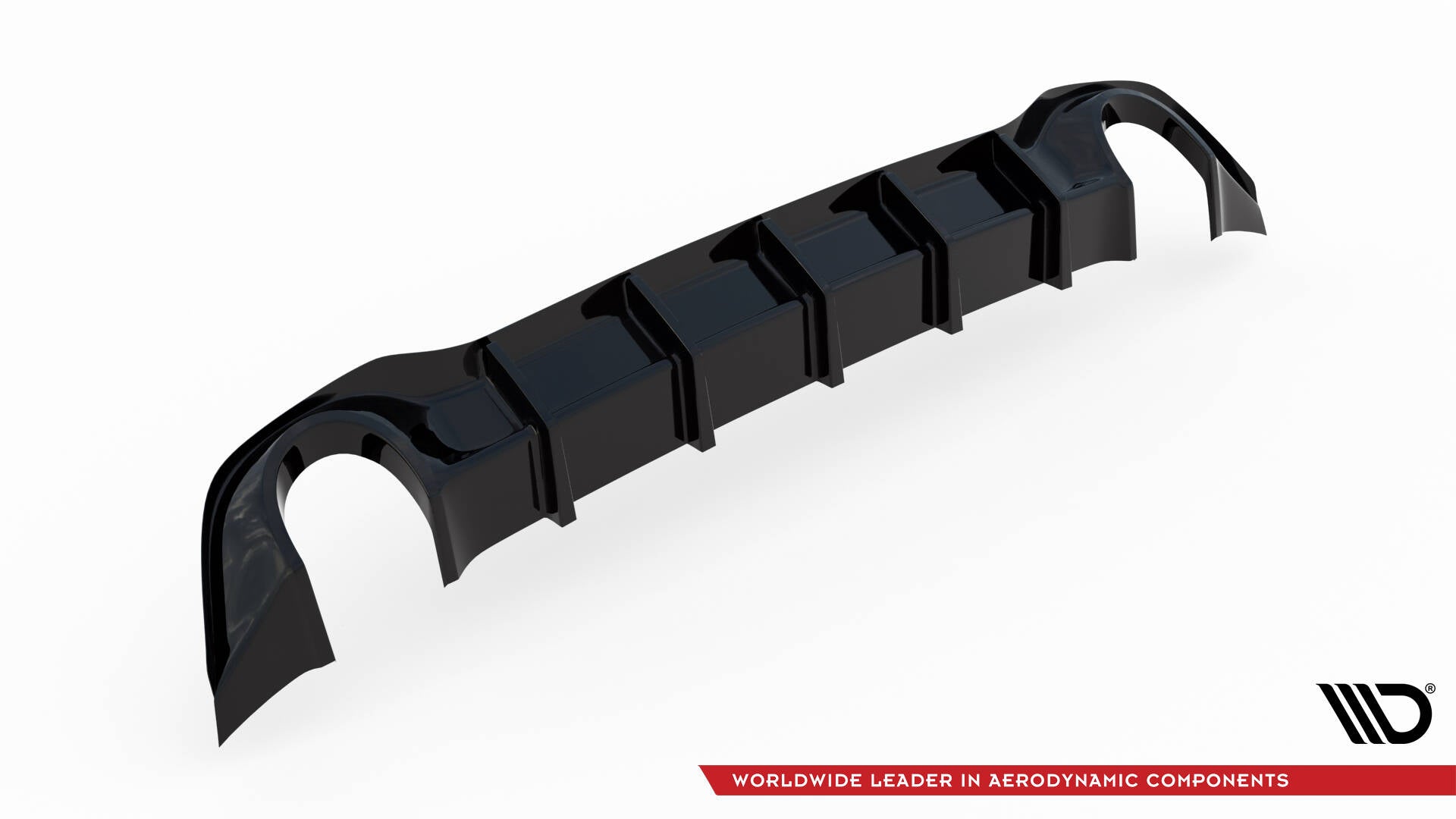 Diffusor Heck Ansatz V.3 für VW Golf GTI Mk8 schwarz Hochglanz