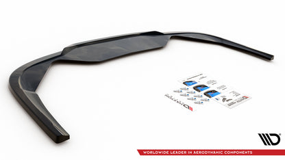 Mittlerer Diffusor Heck Ansatz für Peugeot 508 GT Mk1 Facelift schwarz matt