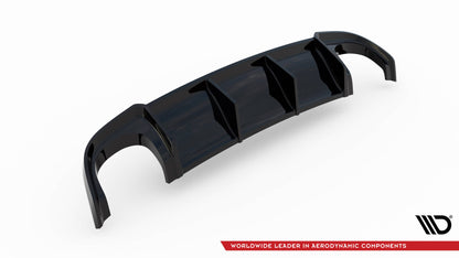 Diffusor Heck Ansatz für Audi RS4 B7 schwarz Hochglanz