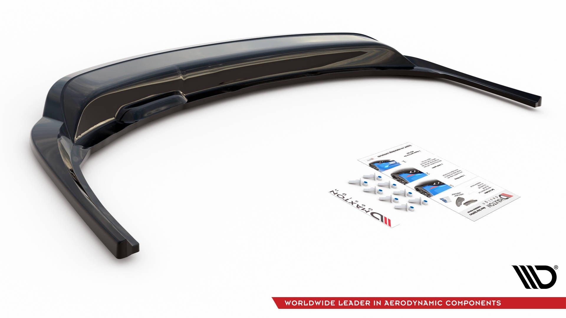 Mittlerer Diffusor Heck Ansatz DTM Look für Skoda Fabia Combi Mk3 Facelift schwarz matt