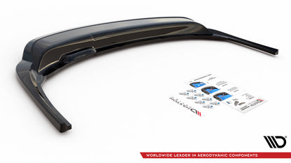 Mittlerer Diffusor Heck Ansatz DTM Look für Skoda Fabia Combi Mk3 Facelift schwarz matt