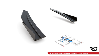 Street Pro Heck Ansatz Flaps Diffusor +Flaps für Mercedes-AMG C43 Coupe C205 schwarz Hochglanz