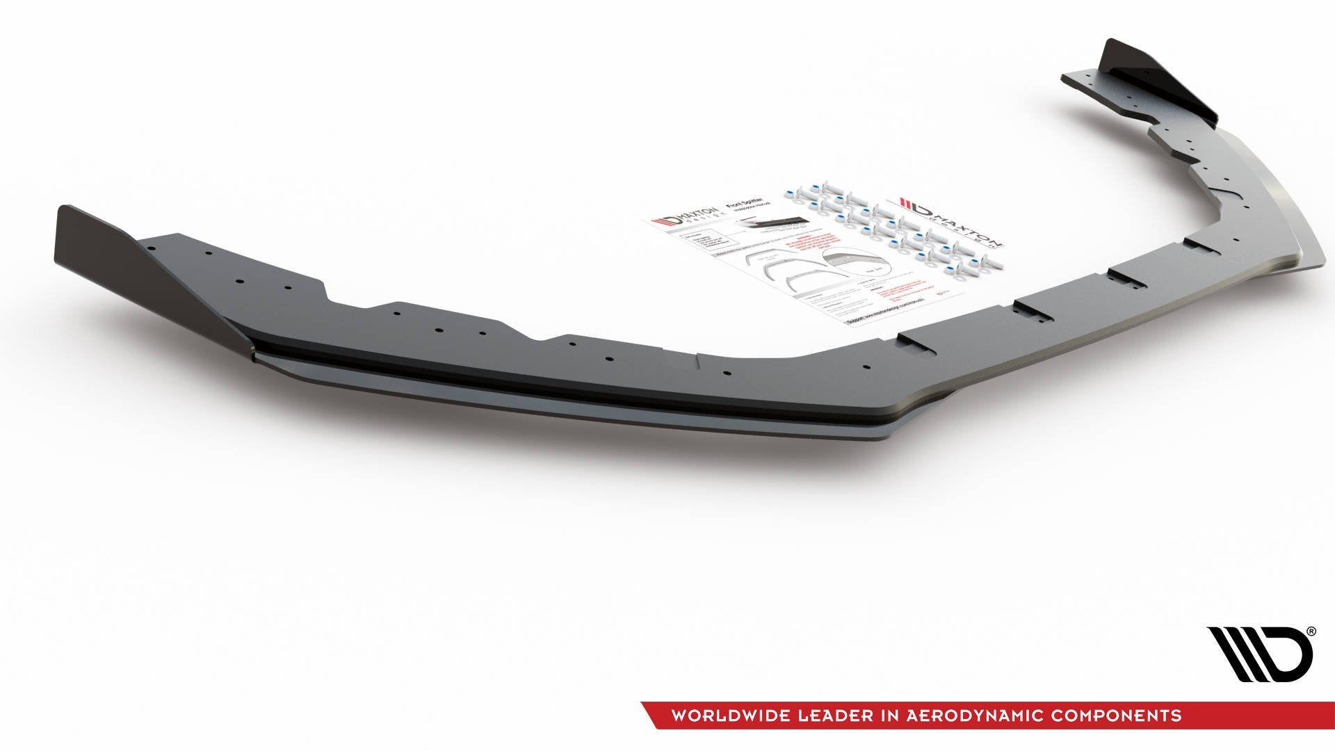 Street Pro Front Ansatz für + Flaps für Ford Focus RS Mk3 schwarz Hochglanz