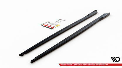 Seitenschweller Ansatz für V.3 für Toyota Supra Mk5 schwarz Hochglanz
