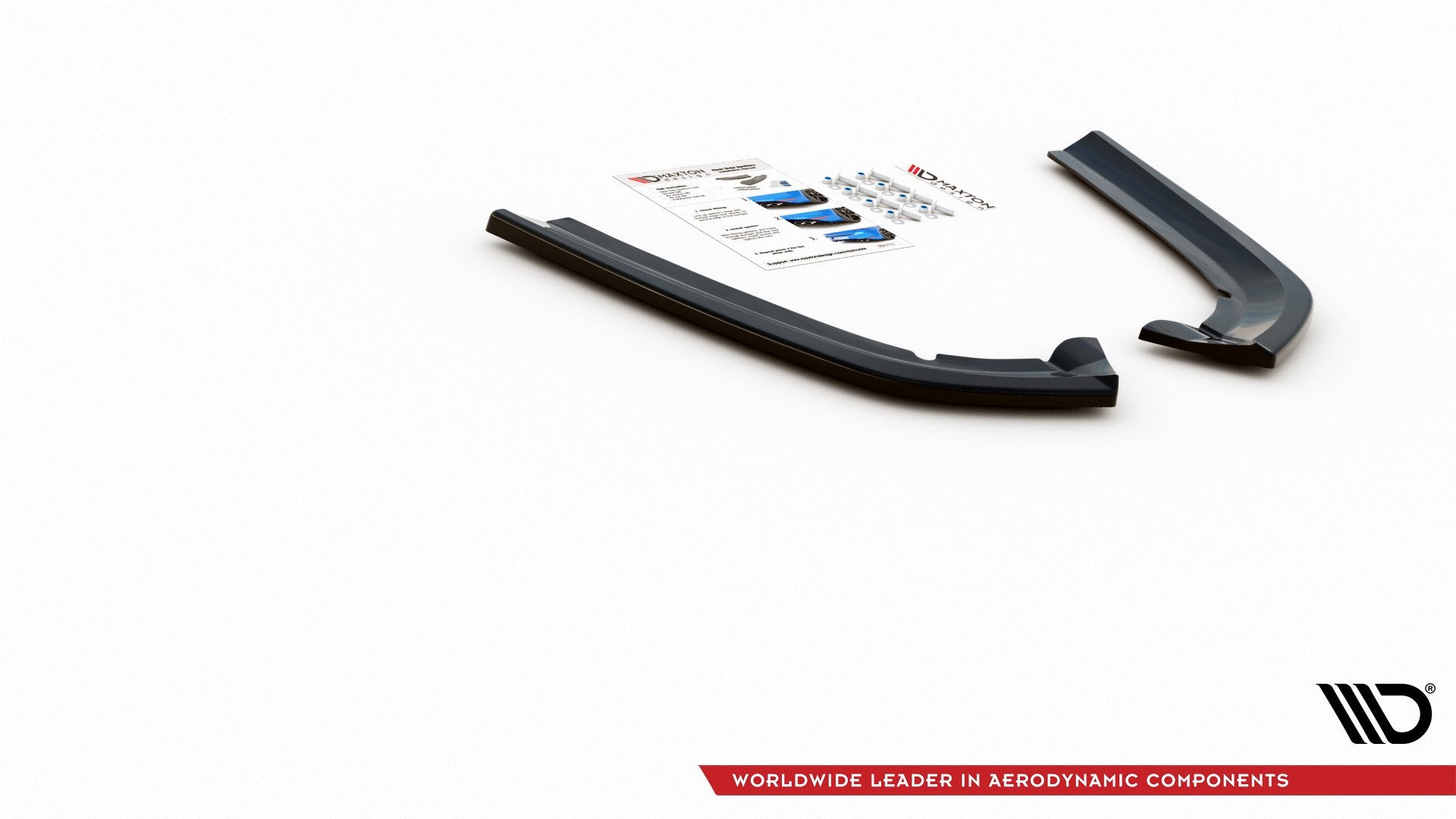 Heck Ansatz Flaps Diffusor für Ford Mondeo Vignale Mk5 Facelift schwarz Hochglanz