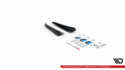 Heck Ansatz Flaps Diffusor für Audi RSQ3 F3 schwarz Hochglanz