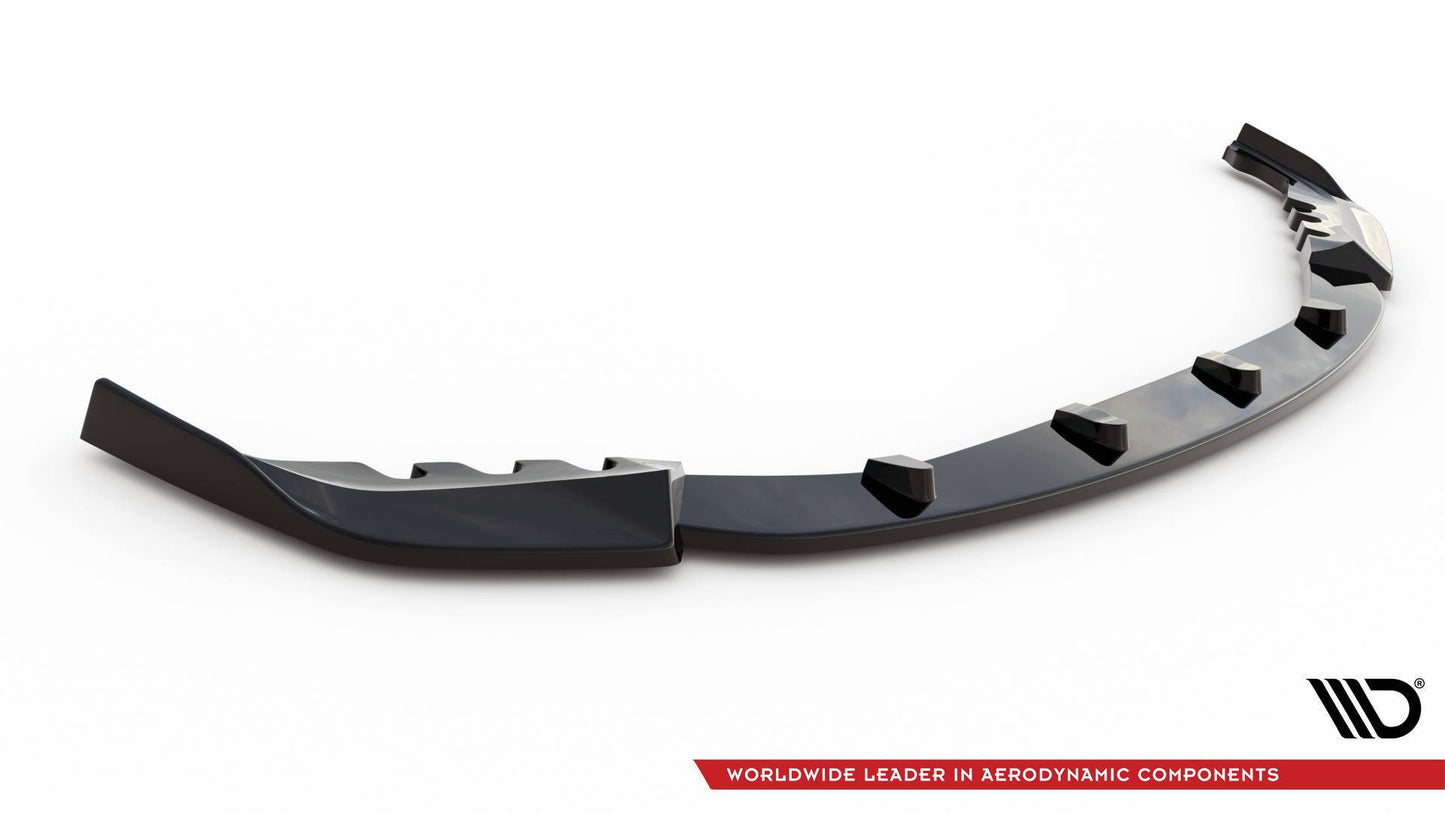 Front Ansatz V.3 für BMW M3 Limousine / Touring G80 / G81 schwarz Hochglanz
