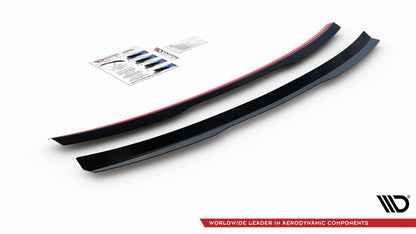 Spoiler CAP für Audi A4 Limousine B8 / B8 Facelift  schwarz Hochglanz