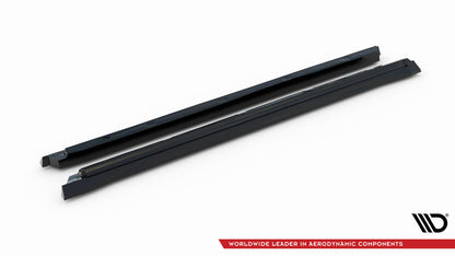 Seitenschweller Ansatz für Peugeot 408 Mk1 schwarz Hochglanz