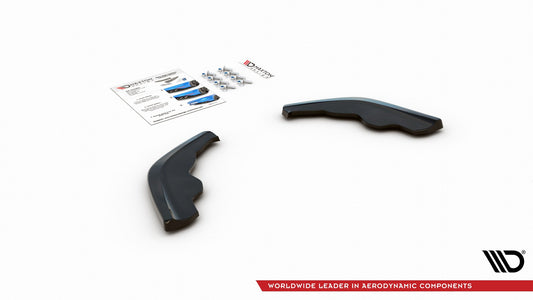 Heck Ansatz Flaps Diffusor V.1 für BMW 1er F40 M-Paket schwarz Hochglanz