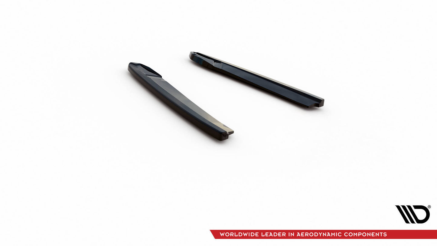 Heck Ansatz Flaps Diffusor V.3 für Skoda Octavia RS Liftback / Combi Mk4 Facelift schwarz Hochglanz