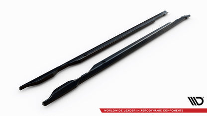 Seitenschweller Ansatz für Porsche Taycan Cross Turismo 4S schwarz Hochglanz