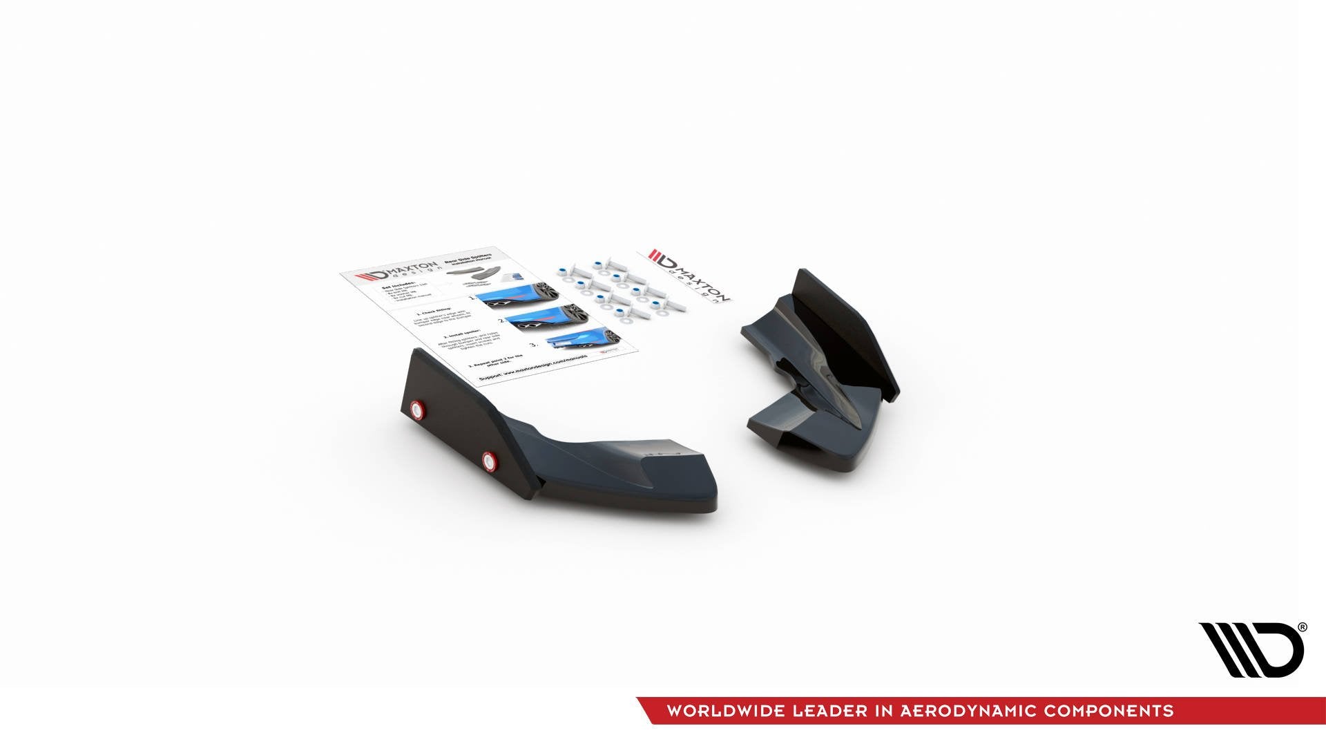 Heck Ansatz Flaps Diffusor V.2 + Flaps für VW Golf R Mk8 Facelift